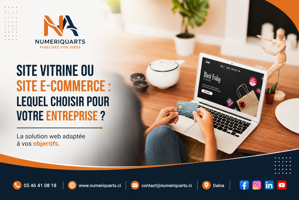 Site vitrine ou site e-commerce pour une entreprise à Daloa